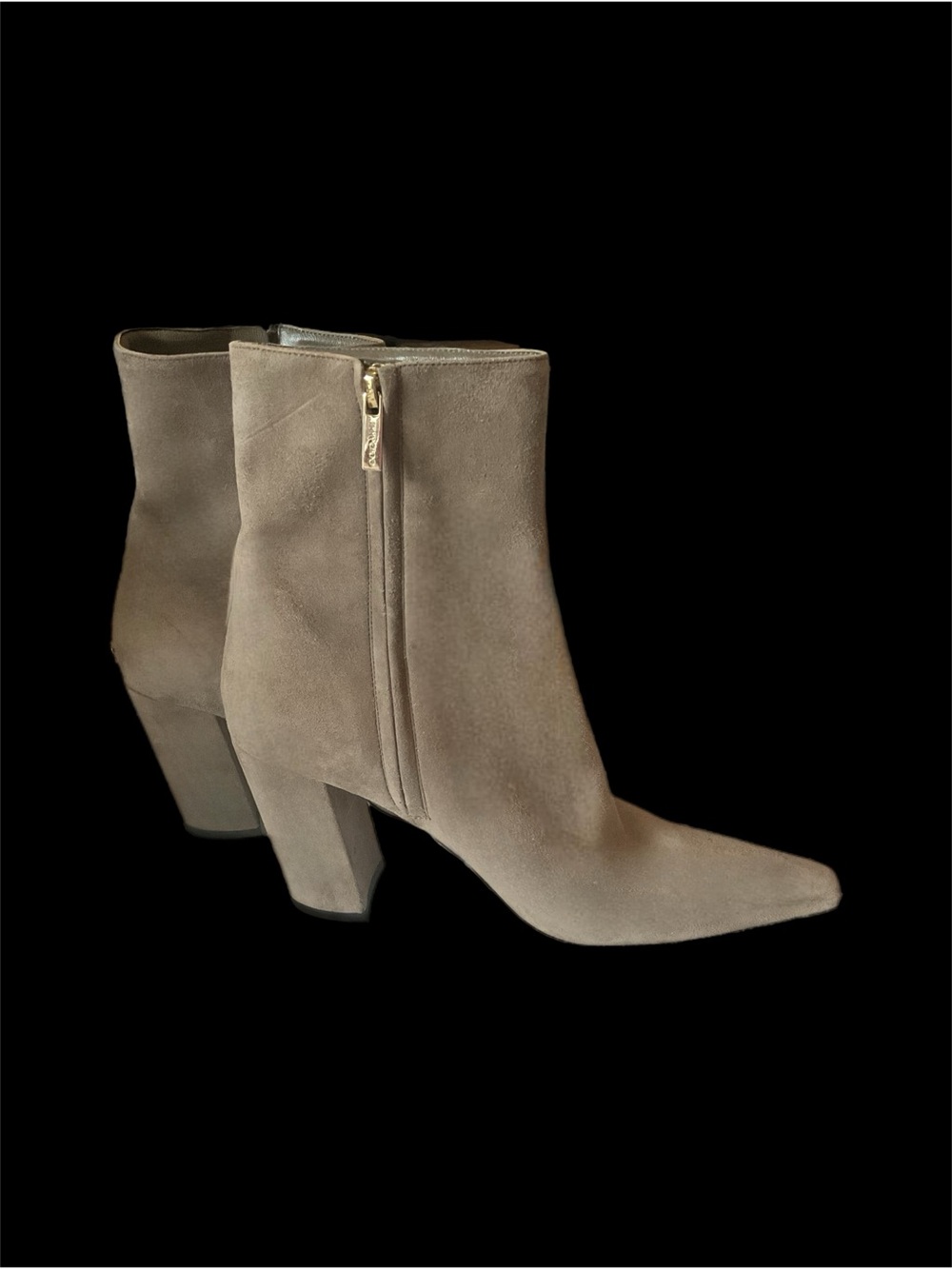 Authentic Jimmy Choo ZADIE Tan Boots EU 38/8US Designer Block Heels Mid Calf - Picture 2 of 16